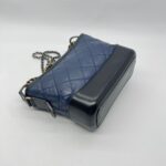 Small Gabrielle Lambskin Blue Black