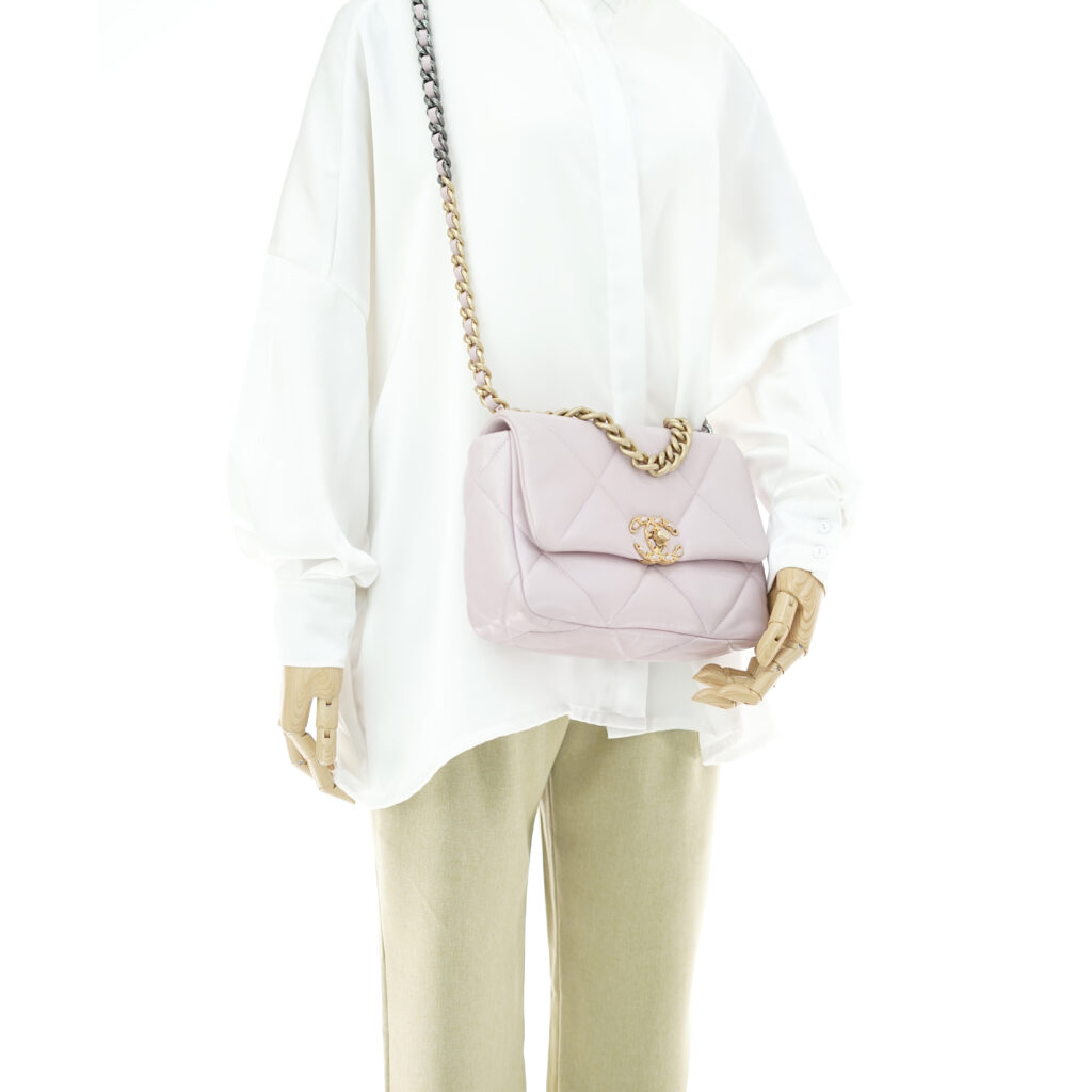 Chanel Small 19 Bag Pink Sakura Lambskin