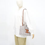 Chanel Small Cabas Canvas White And Tan