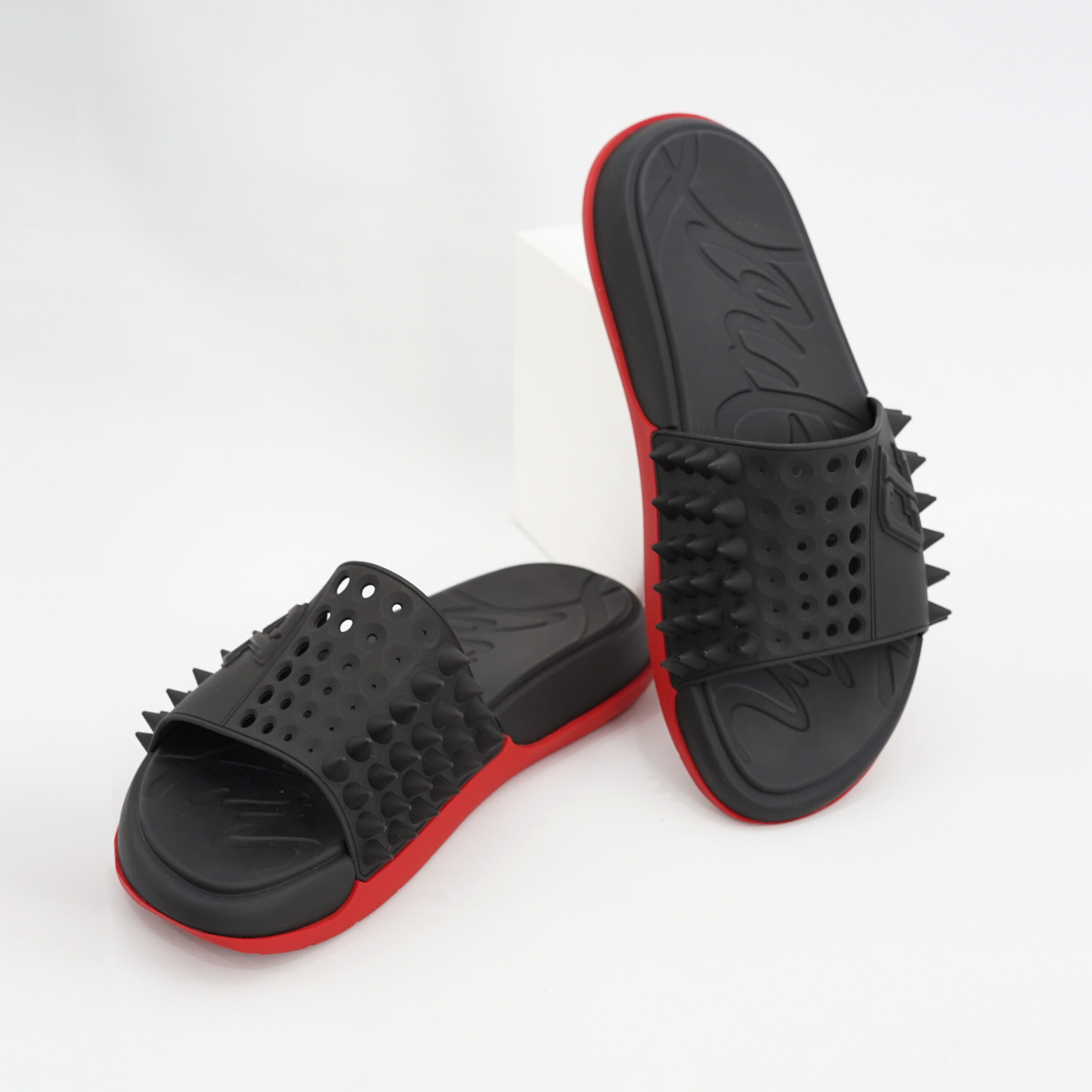 Christian Louboutin Take It Easy Sandal Rubber Black Red