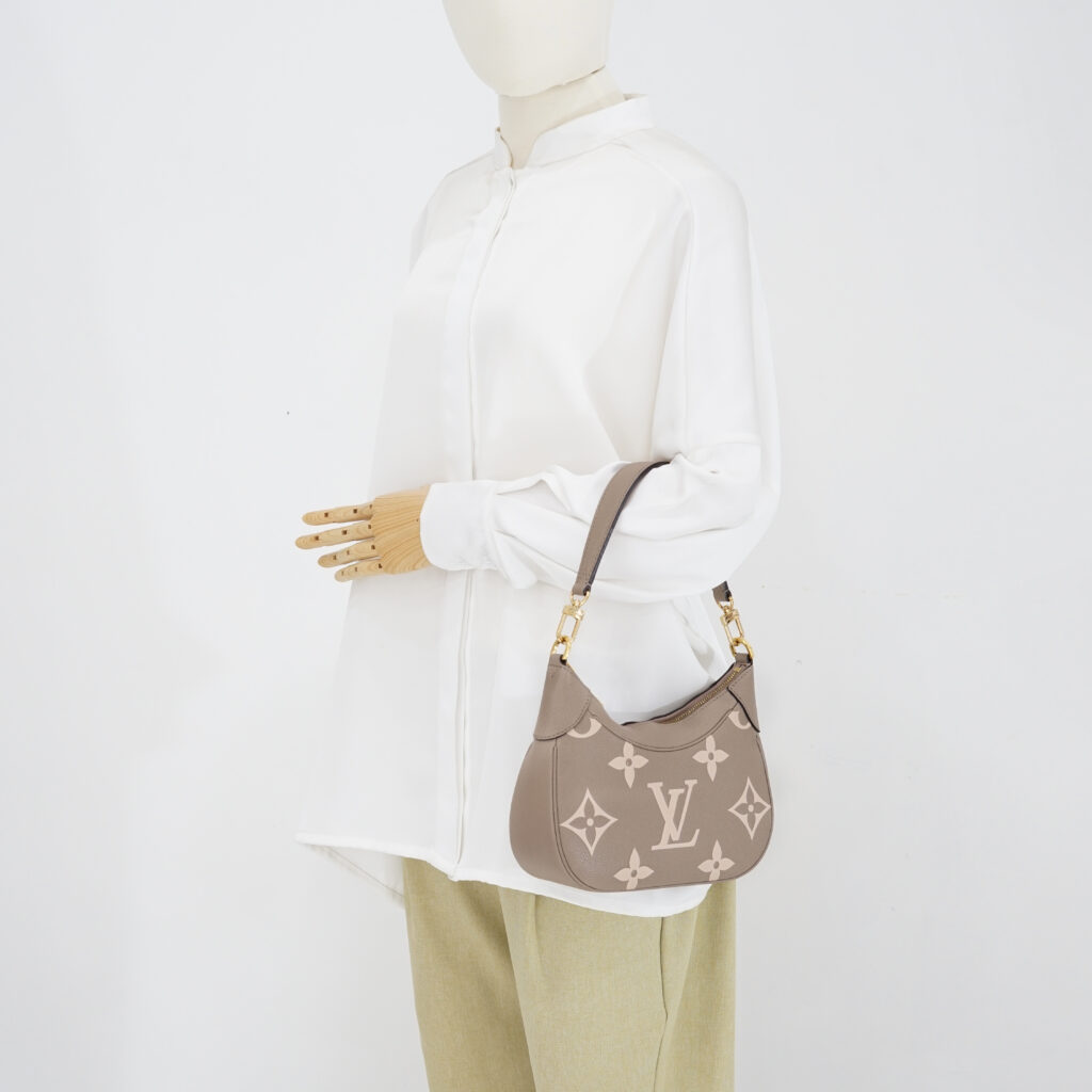 Louis Vuitton Bagatelle NM Monogram Empreinte Tourterelle Crème GHW