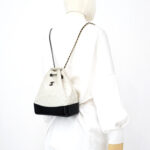 Chanel Gabrielle Small Backpack White Black
