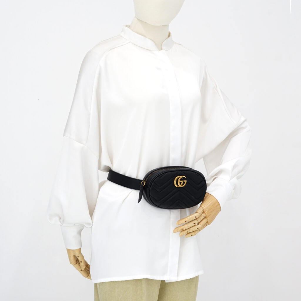 Gucci Marmont Belt Bag Black GHW