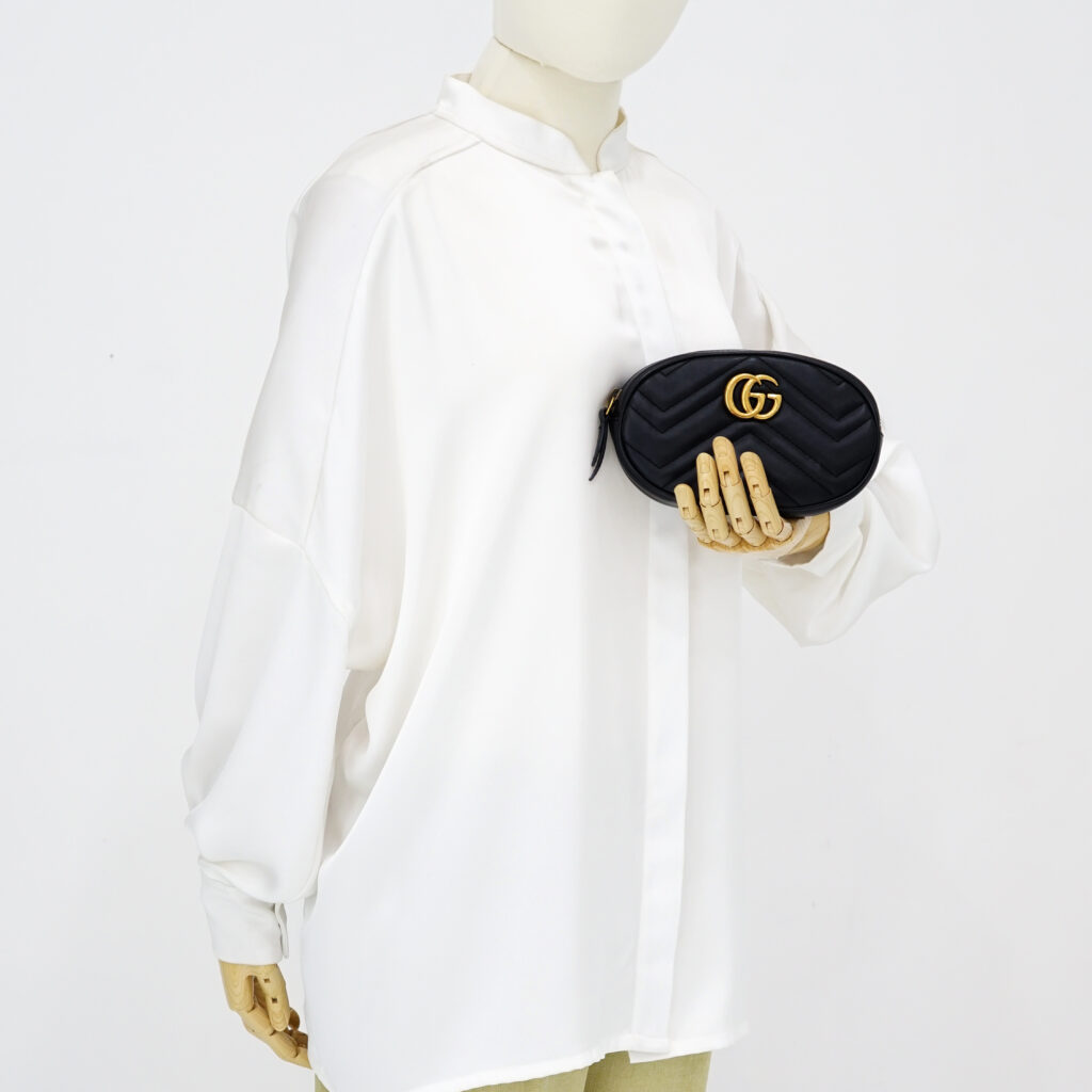 Gucci Marmont Belt Bag Black GHW
