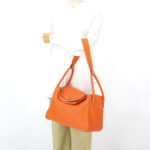 Hermes Lindy 34 Clemence Orange PHW