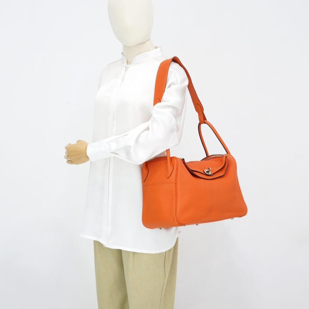 Hermes Lindy 34 Clemence Orange PHW