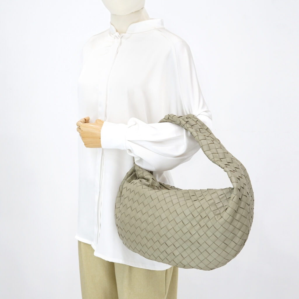 Bottega Veneta Classic Jodie Intrecciato Travertine Green GHW