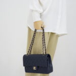 Chanel Medium Classic D. Flap Caviar Navy LGHW