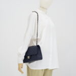 Chanel Medium Classic D. Flap Caviar Navy LGHW