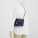 Chanel Medium Classic D. Flap Caviar Navy LGHW