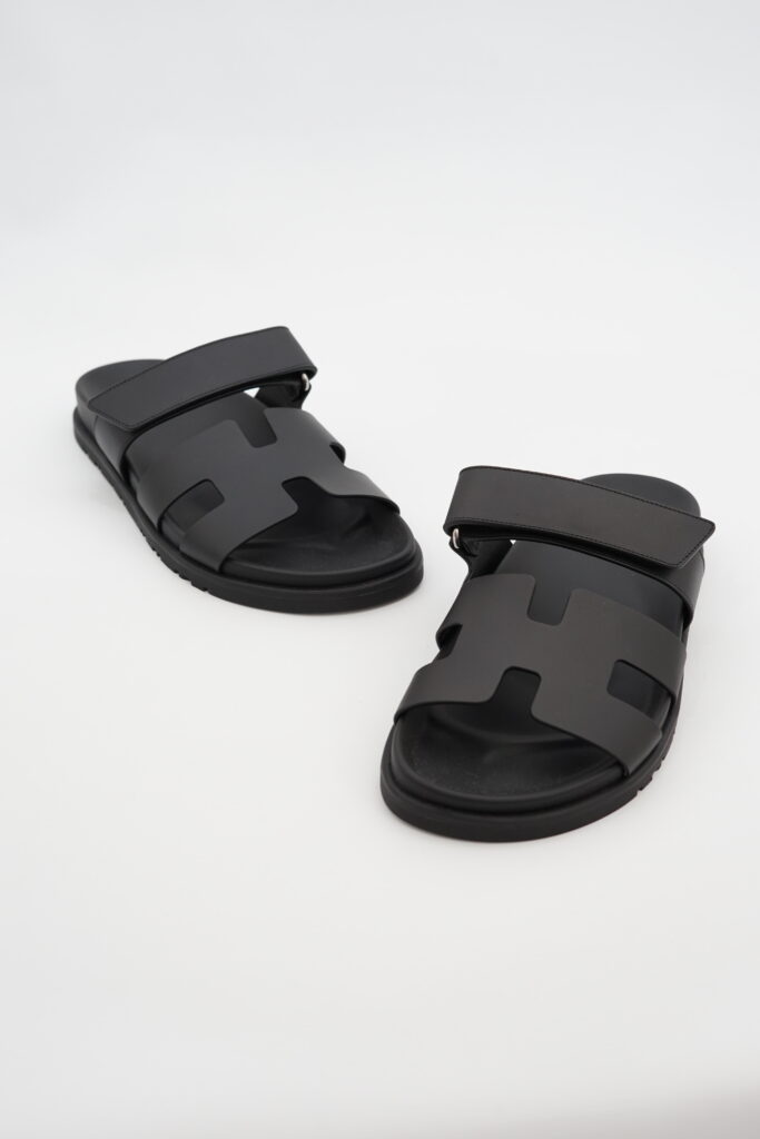Hermes Chypre Sandals Noir