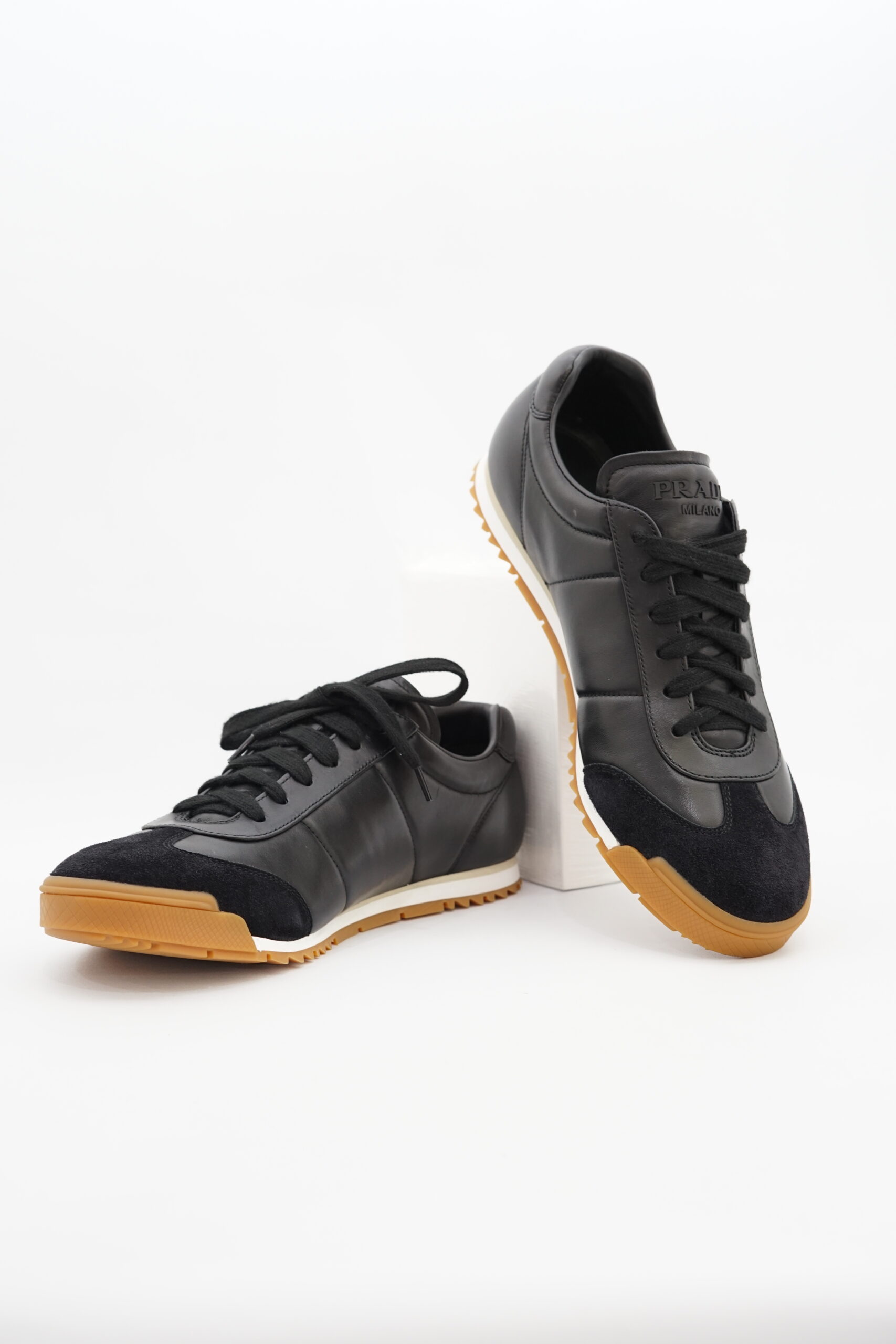 Prada Lane Sneakers Black Suede