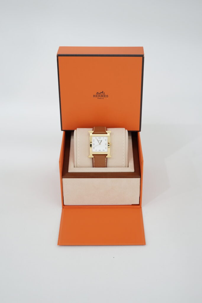 Hermes H Hour GM (63482) Epsom Gold GHW