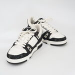 Louis Vuitton Trainer Sneakers Black White Denim