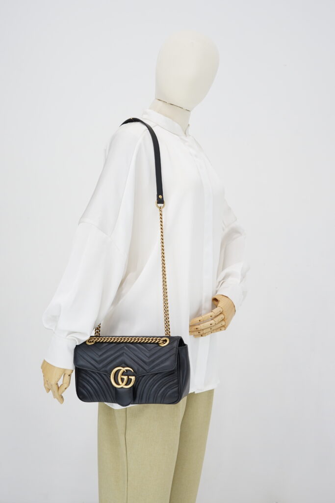 Gucci Marmont Flap Small Black GHW