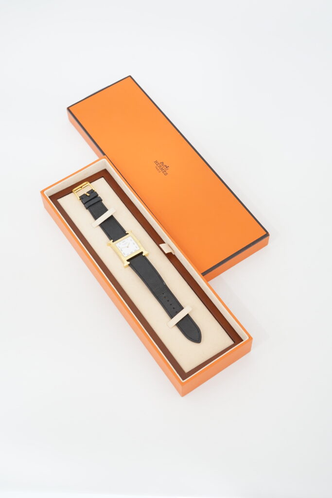Hermes Heure H Epsom Noir GHW