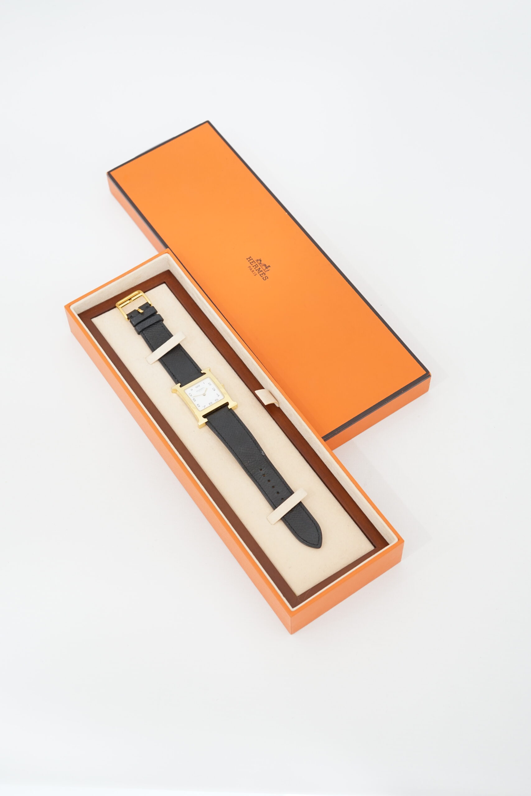 Hermes Heure H Epsom Noir GHW