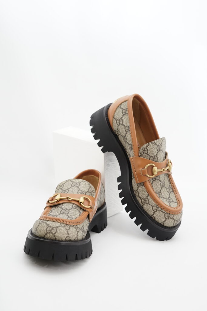 Gucci Loafer Horsebit Supreme Canvas Brown
