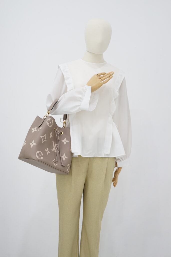 Louis Vuitton Neo Neo Monogram Empreinte Tourterelle Creme GHW