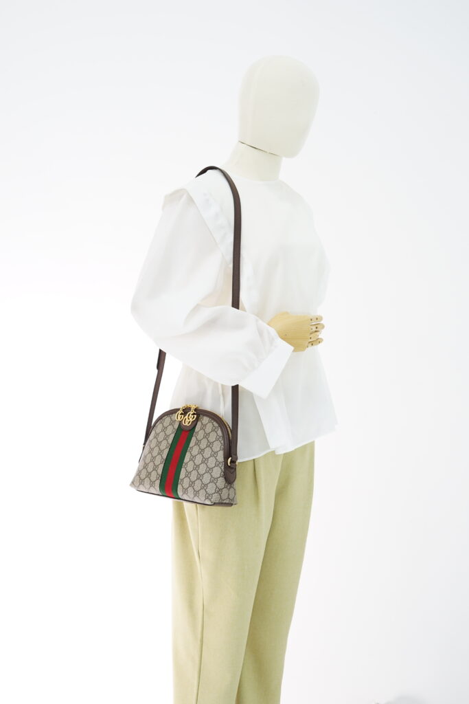 Gucci Ophidia Halfmoon GG Supreme Brown GHW