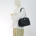 Chanel Coco Boy Shopping Tote Patent Black SHW