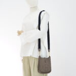 Hermes Mini Evelyne Clemence Etoupe Bleu Indigo GHW