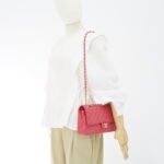 Chanel Classic Medium D Flap Caviar Pink GHW