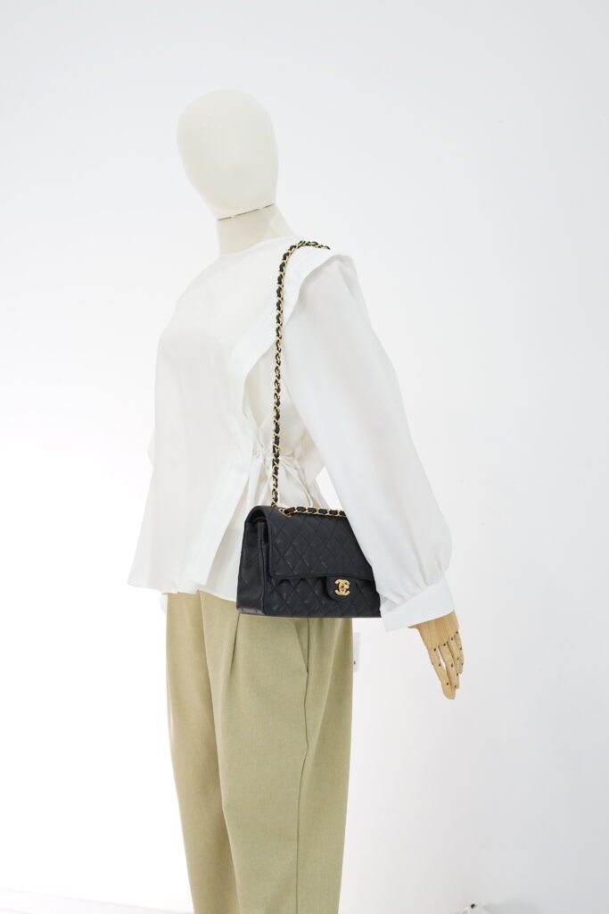 Chanel Medium Classic D Flap Caviar Black GHW