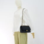 Chanel Medium Classic D Flap Lambskin Black GHW