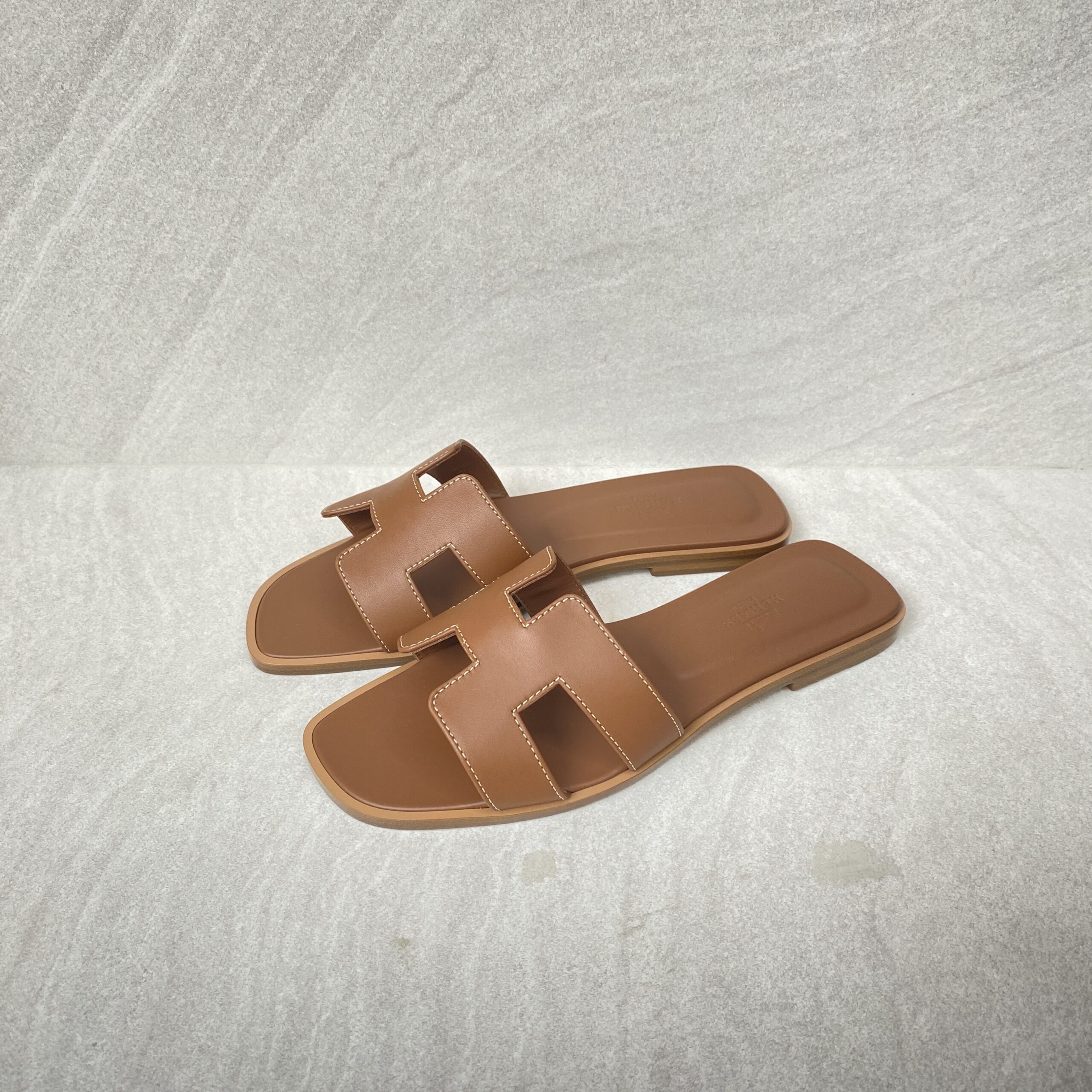 Hermes Oran Sandals Gold