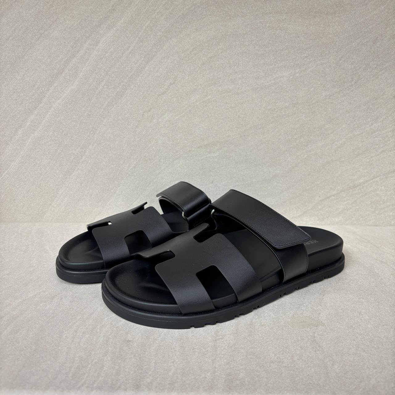 Hermes Chypre Sandals Noir