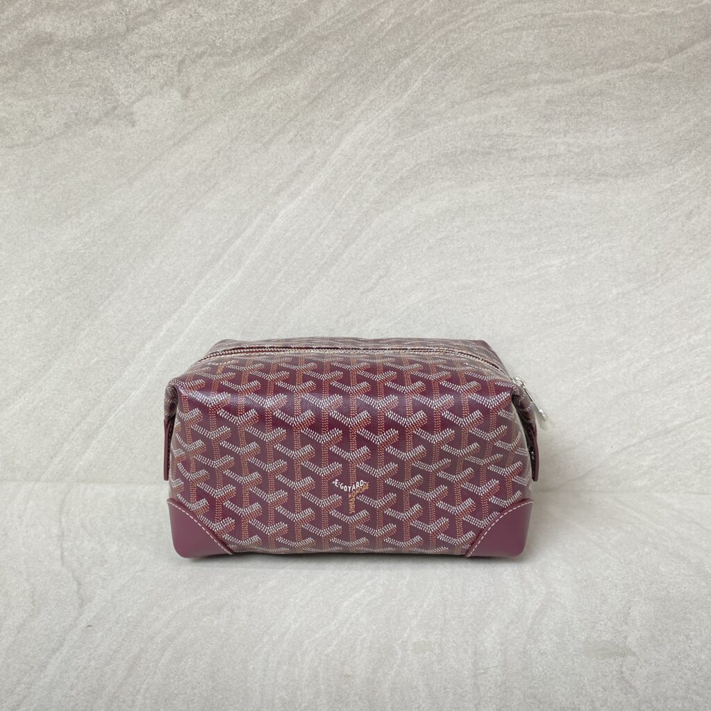 Goyard Bowling 25 Toiletry Bag Goyardine Burgundy