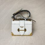 Prada Cahier City Calf Saffiano Bianco