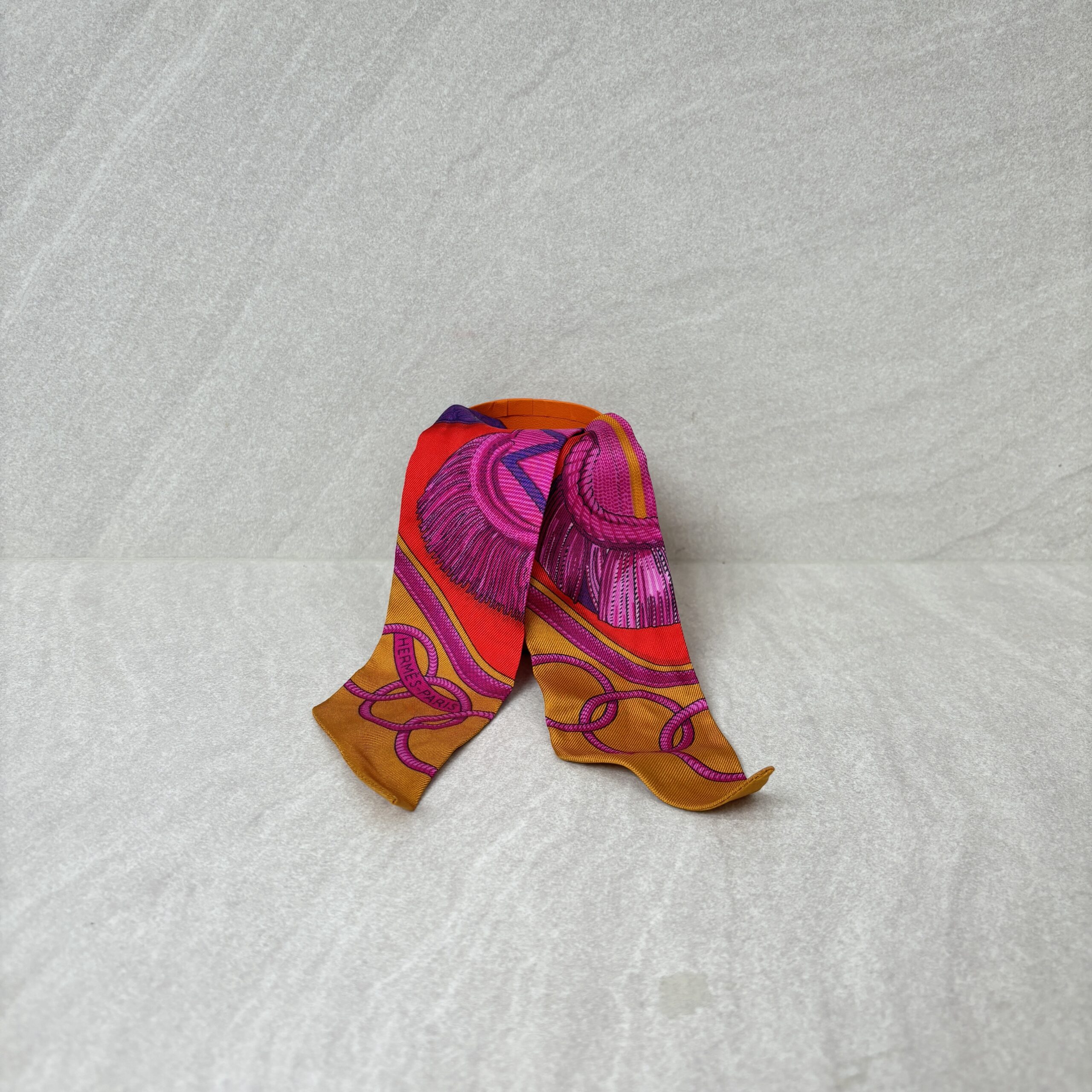 Hermes Twilly Epaulettes Rouge/Ocre/Fuchsia