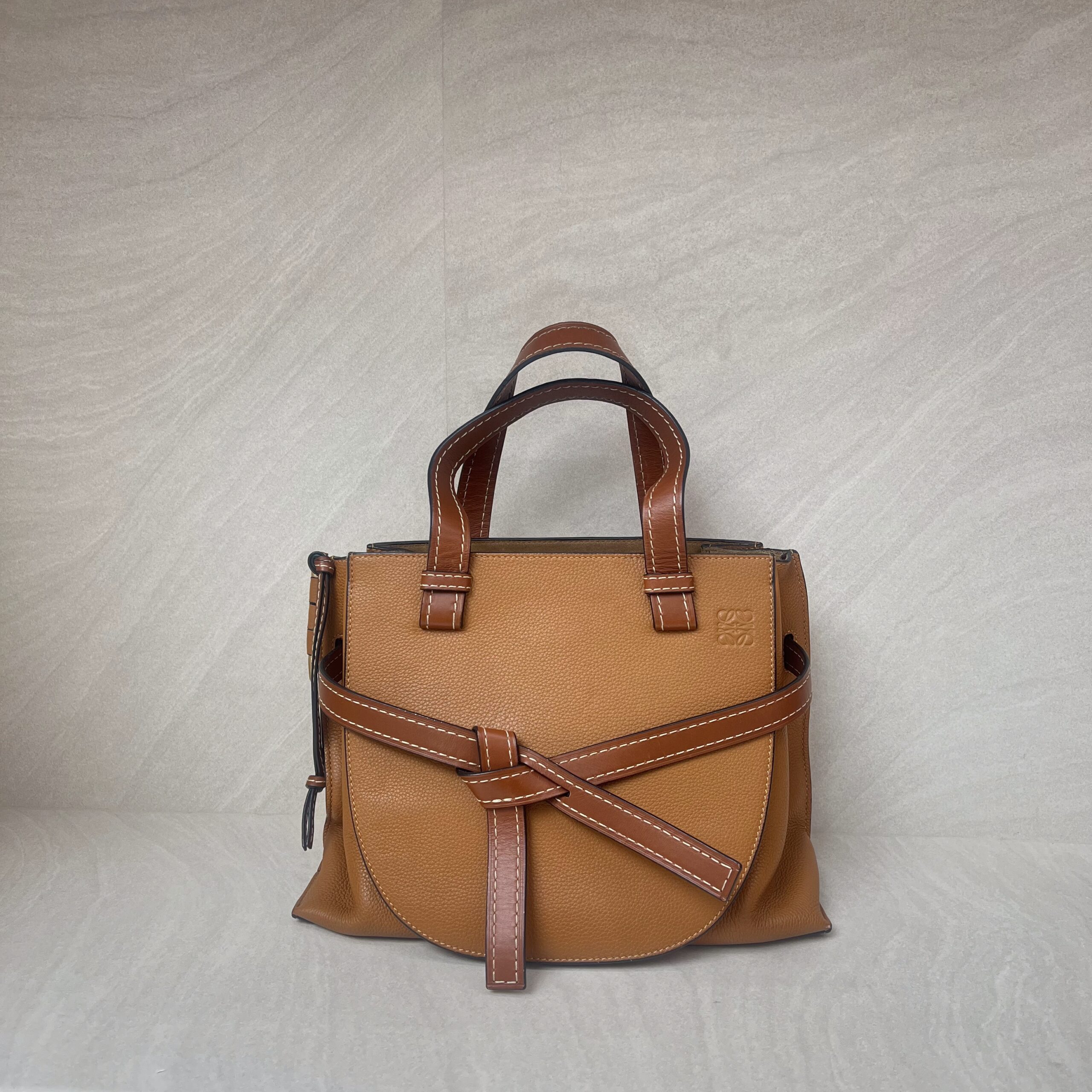 Loewe Gate Top Handle Caramel Brown GHW
