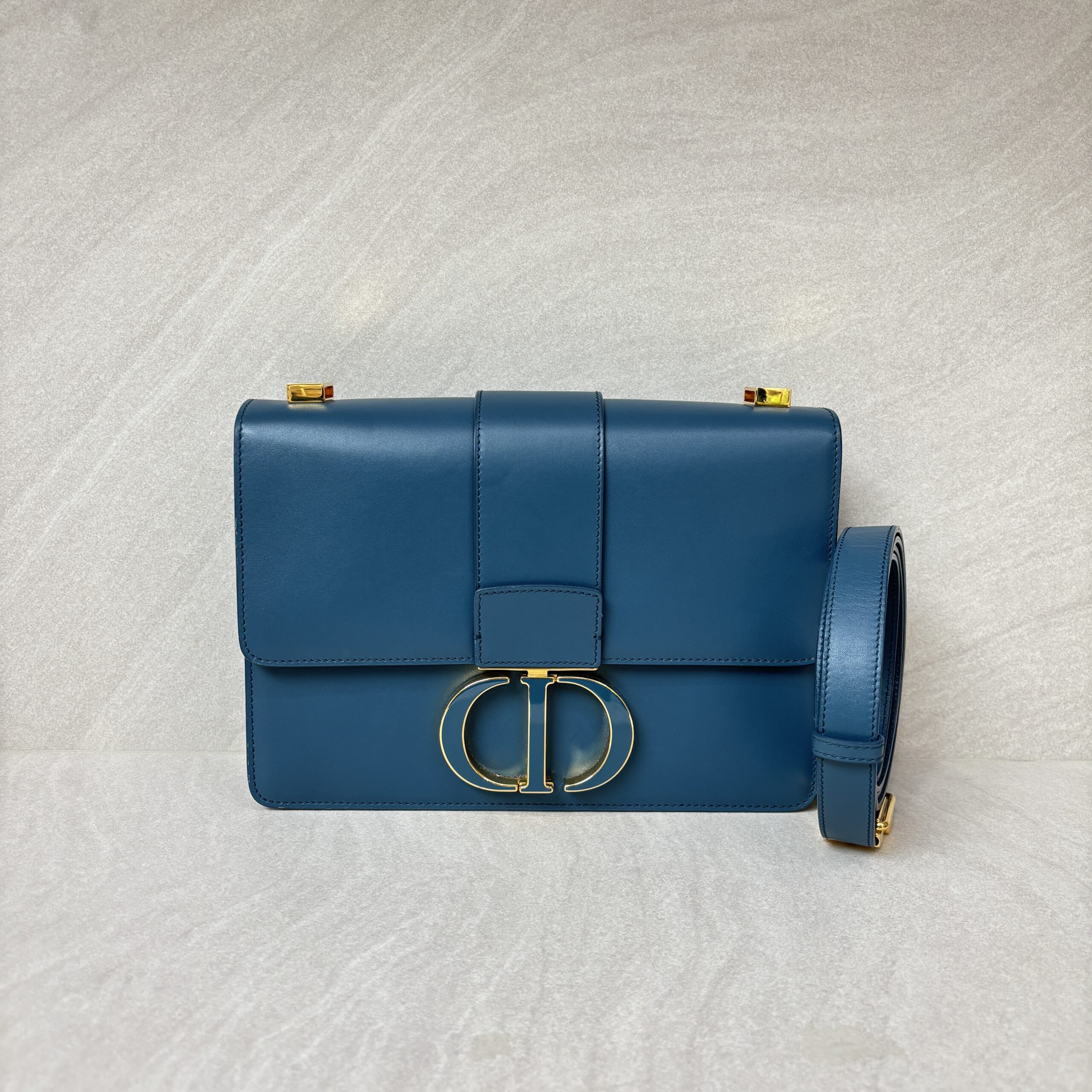 Dior 30 Montaigne Teal GHW Enamel