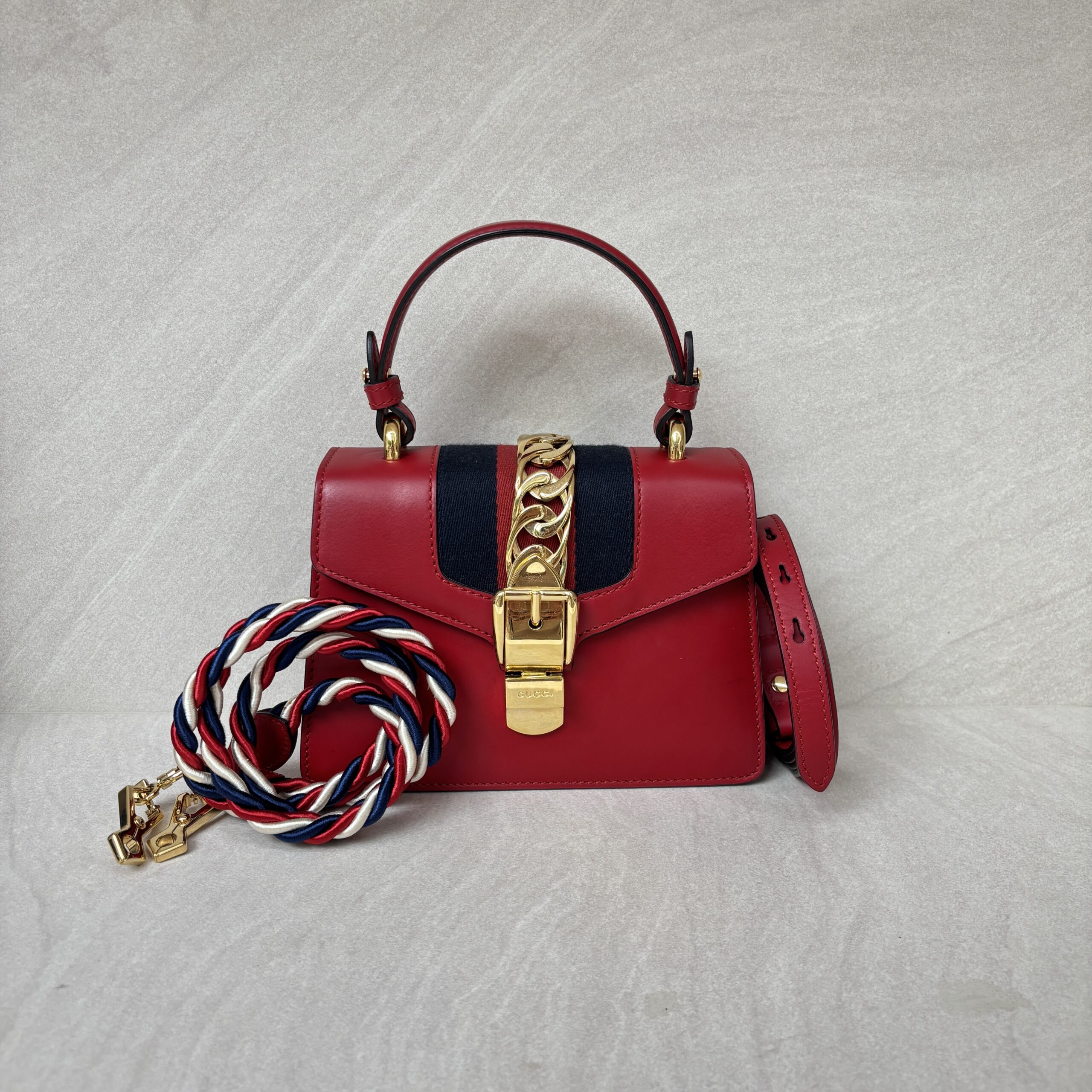 Gucci Sylvie Mini Red GHW