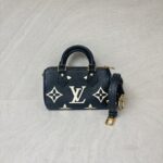 Louis Vitton Nano Speedy Monogram Empreinte Black Beige GHW