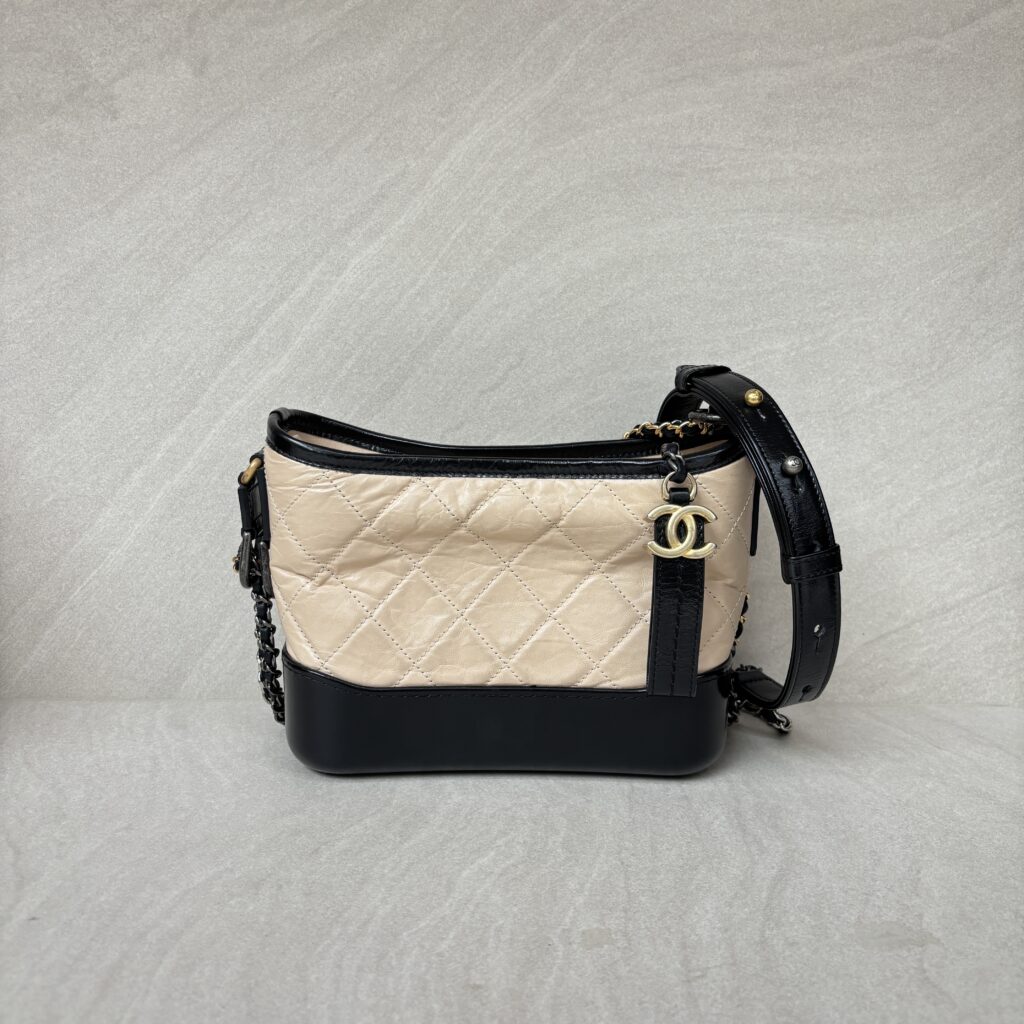 Chanel Gabrielle Small Beige Black