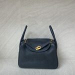 Hermes Lindy 26 Taurillon Clemence Noir GHW