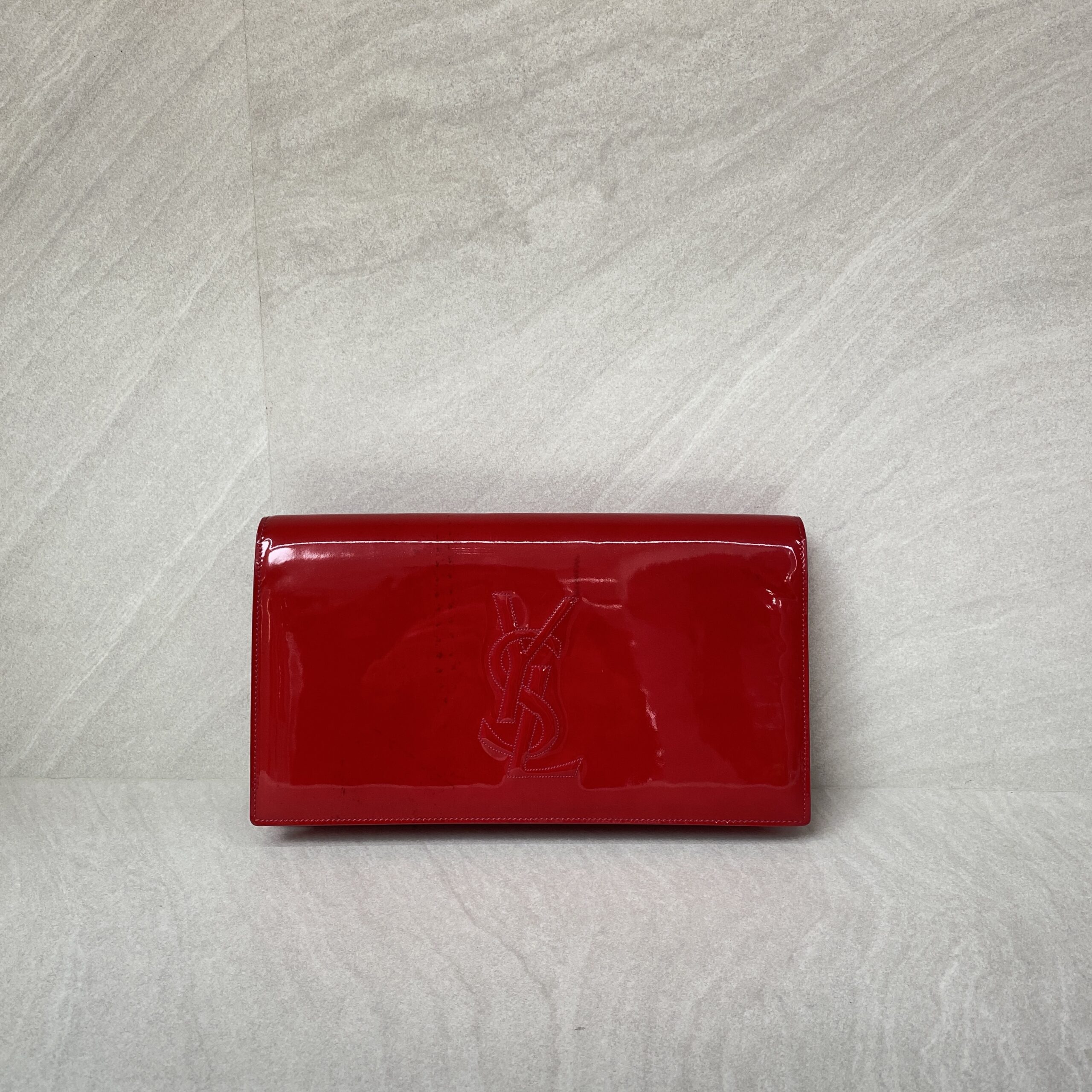 Saint Laurent Belle De Jour Clutch Red