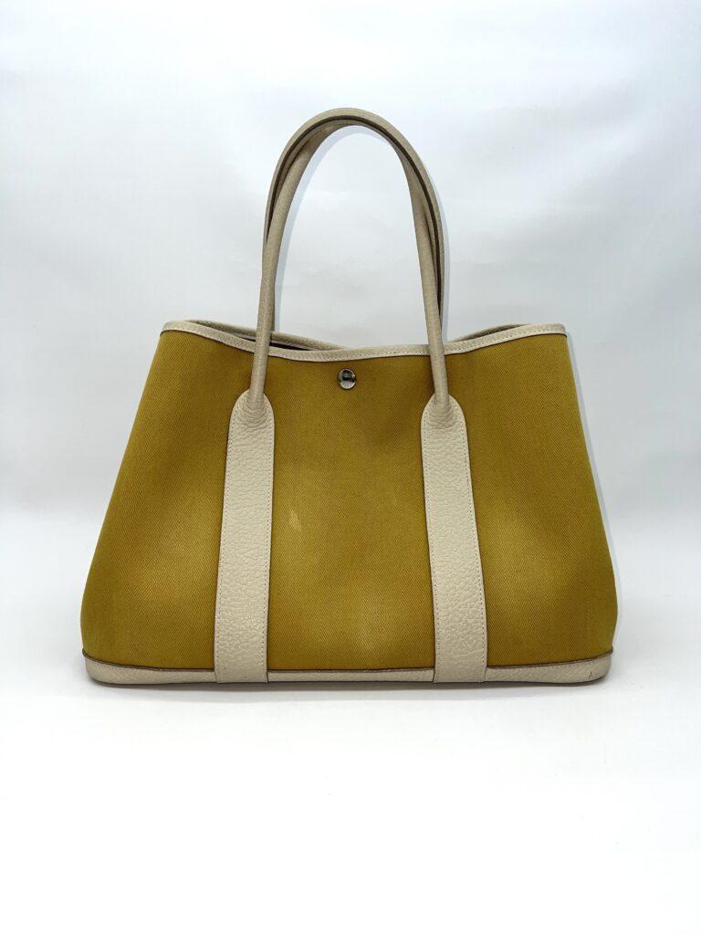 Hermes Garden Party 36 Negonda Canvas Craie Jaune PHW