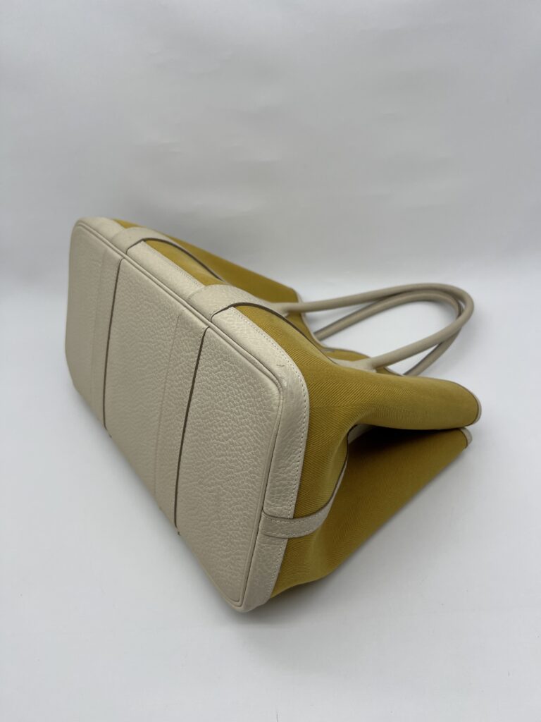 Hermes Garden Party 36 Negonda Canvas Craie Jaune PHW