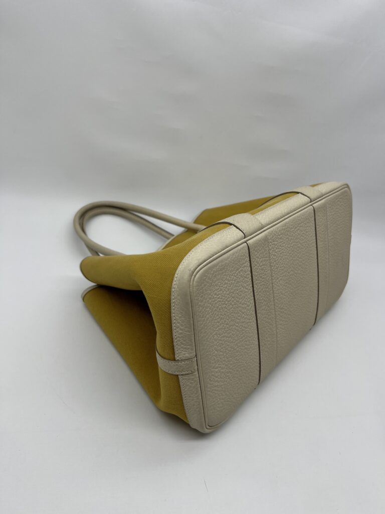 Hermes Garden Party 36 Negonda Canvas Craie Jaune PHW