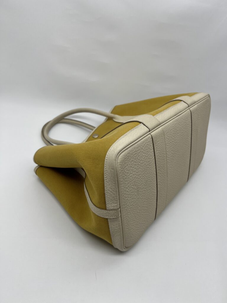 Hermes Garden Party 36 Negonda Canvas Craie Jaune PHW