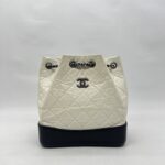 Chanel Gabrielle Small Backpack White Black