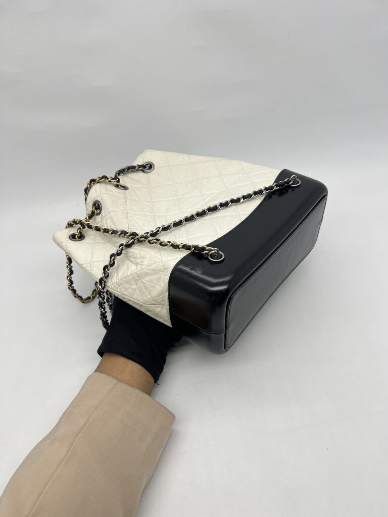 Chanel Gabrielle Small Backpack White Black
