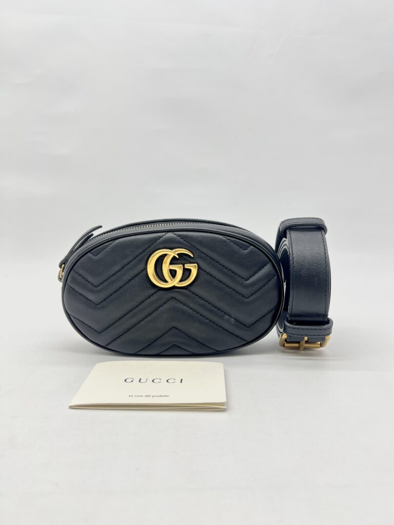 Gucci Marmont Belt Bag Black GHW