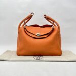 Hermes Lindy 34 Clemence Orange PHW