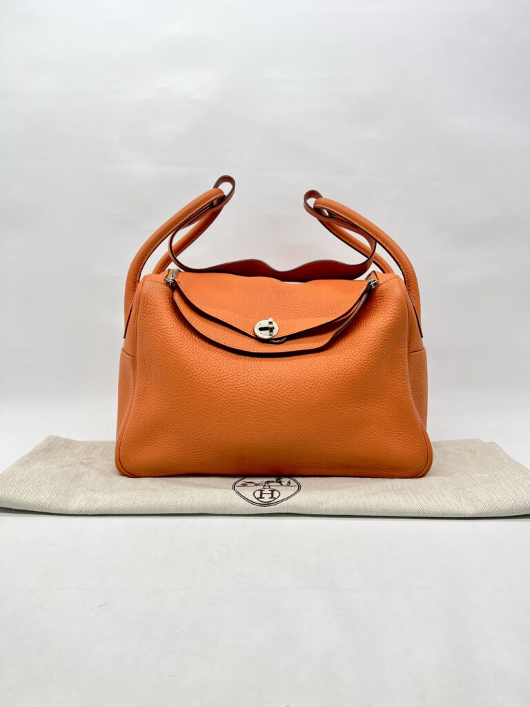 Hermes Lindy 34 Clemence Orange PHW